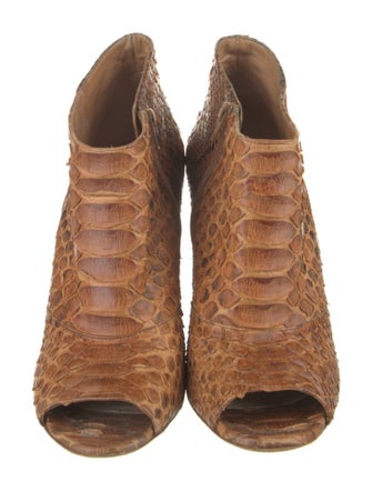 Maison Margiela Python Animal Print Lace-Up Boots