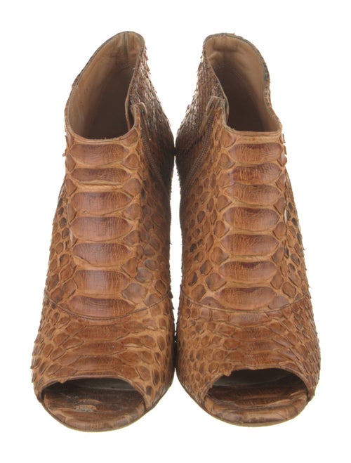 Maison Margiela Python Animal Print Lace-Up Boots
