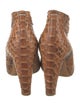 Maison Margiela Python Animal Print Lace-Up Boots