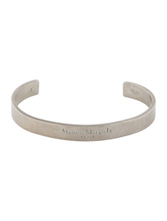 Maison Margiela Logo Engraved Cuff Bracelet