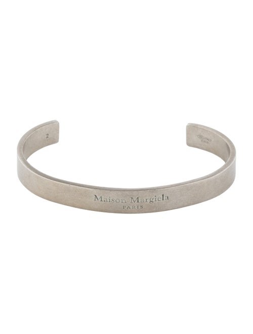 Maison Margiela Logo Engraved Cuff Bracelet