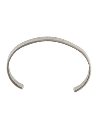 Maison Margiela Logo Engraved Cuff Bracelet