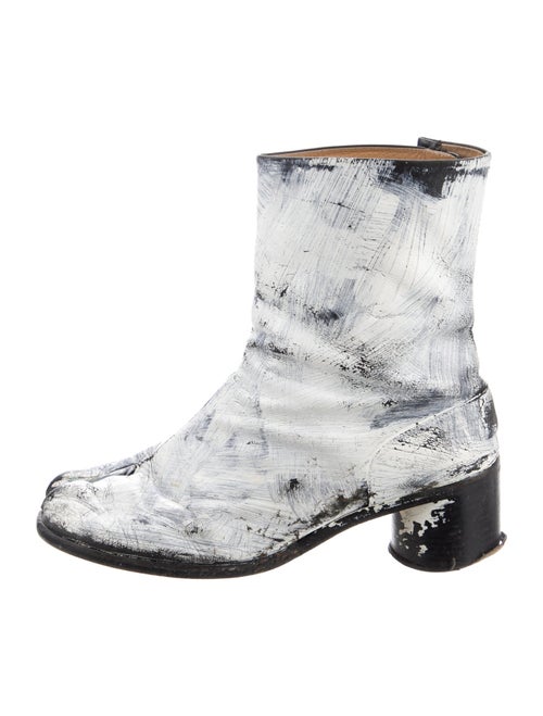 Maison Margiela Leather Tie-Dye Print Boots