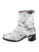 Maison Margiela Leather Tie-Dye Print Boots