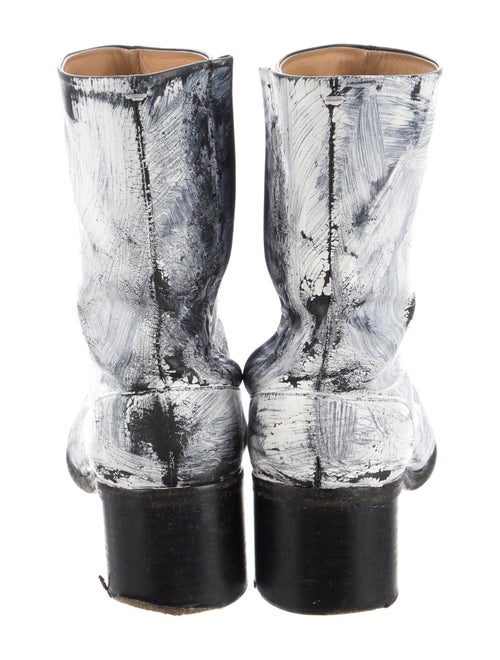 Maison Margiela Leather Tie-Dye Print Boots