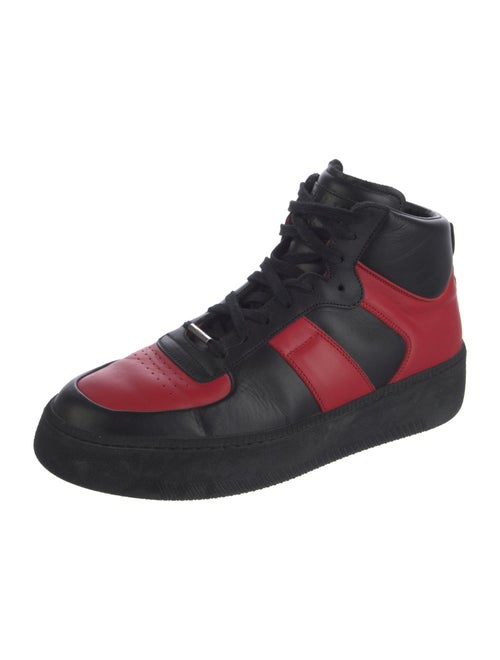 Maison Margiela Leather Colorblock Pattern Sneakers