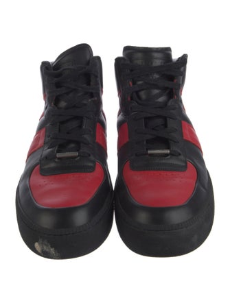 Maison Margiela Leather Colorblock Pattern Sneakers