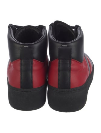 Maison Margiela Leather Colorblock Pattern Sneakers