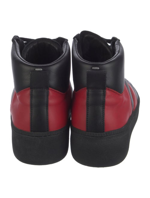 Maison Margiela Leather Colorblock Pattern Sneakers