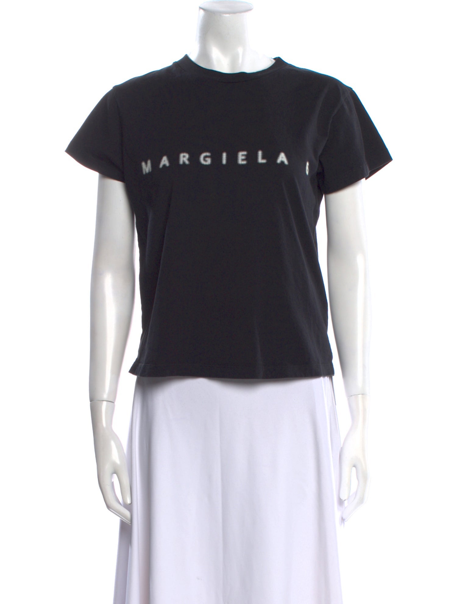MM6 Maison Margiela 2023 Glow in the Dark Logo Cropped T-Shirt