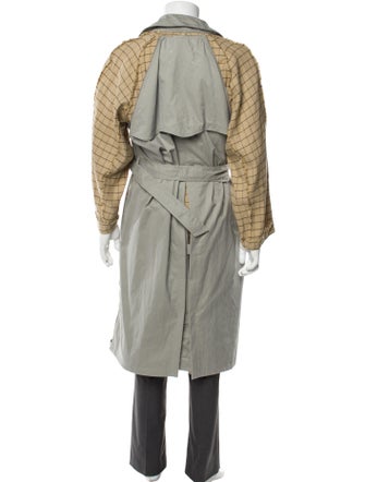 Maison Margiela 2022 Plaid Print Trench Coat