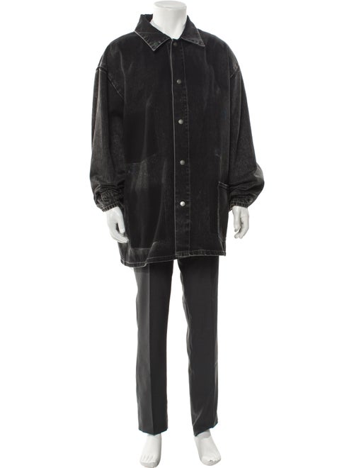 Maison Margiela 2022 Oversized Paint Splatter Denim Parka