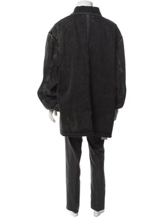 Maison Margiela 2022 Oversized Paint Splatter Denim Parka