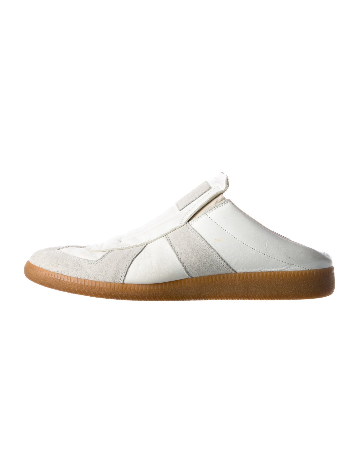 Maison Margiela Leather Colorblock Pattern Sneakers