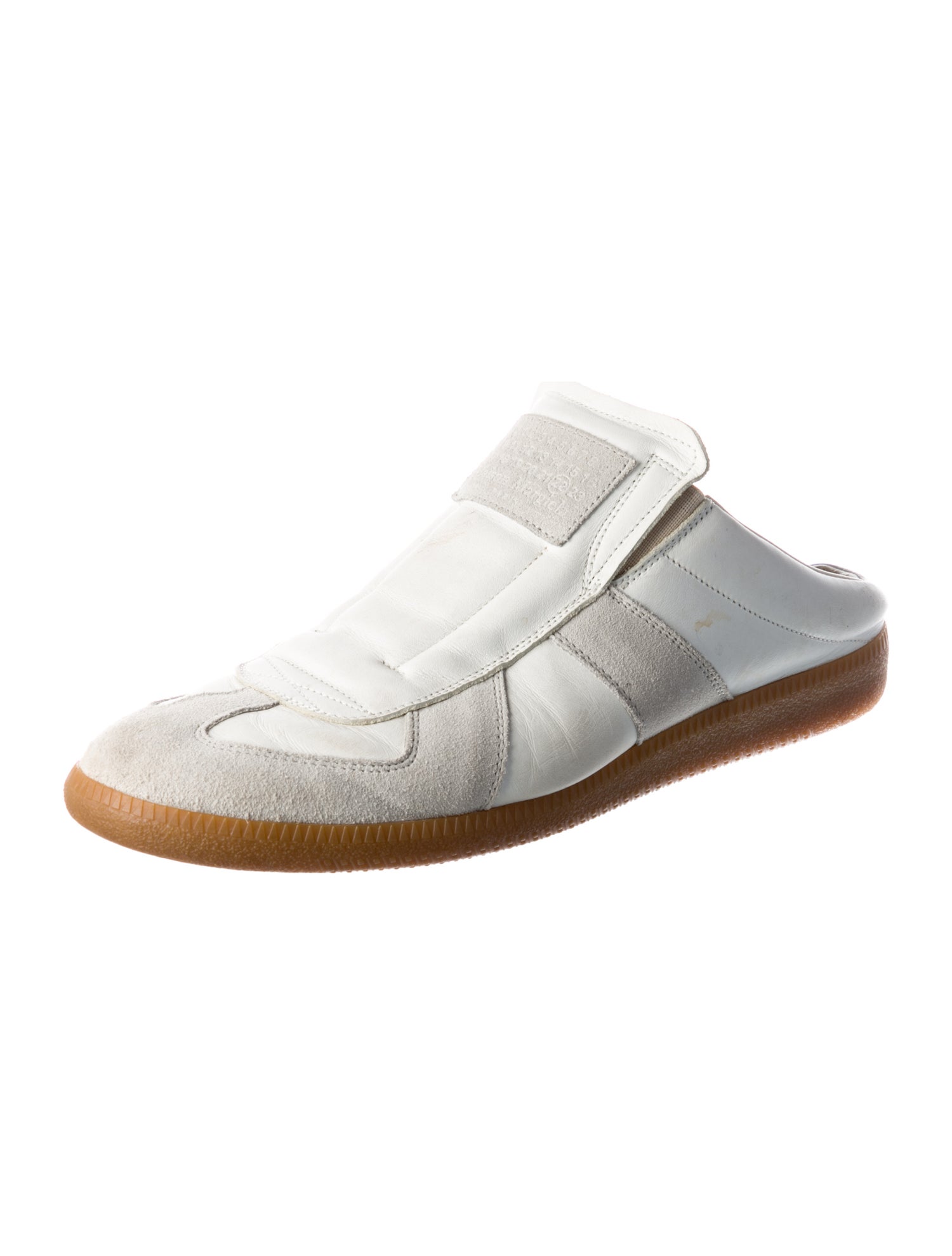 Maison Margiela Leather Colorblock Pattern Sneakers