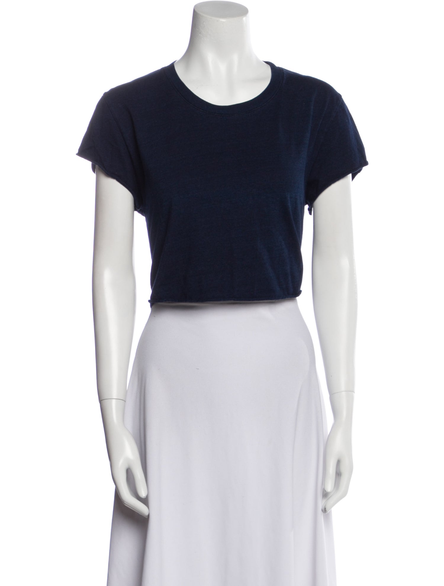 Maison Margiela Crew Neck Short Sleeve Crop Top