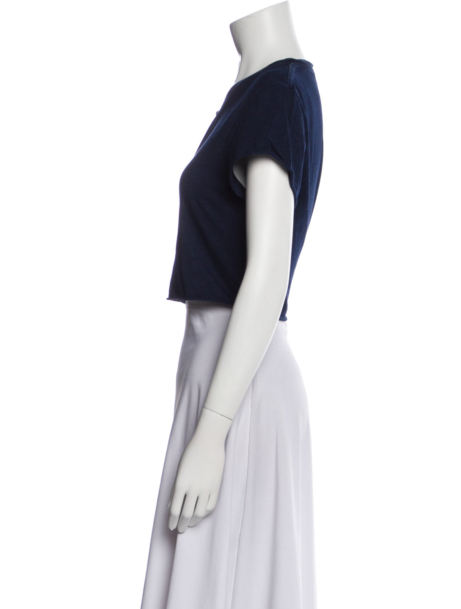 Maison Margiela Crew Neck Short Sleeve Crop Top