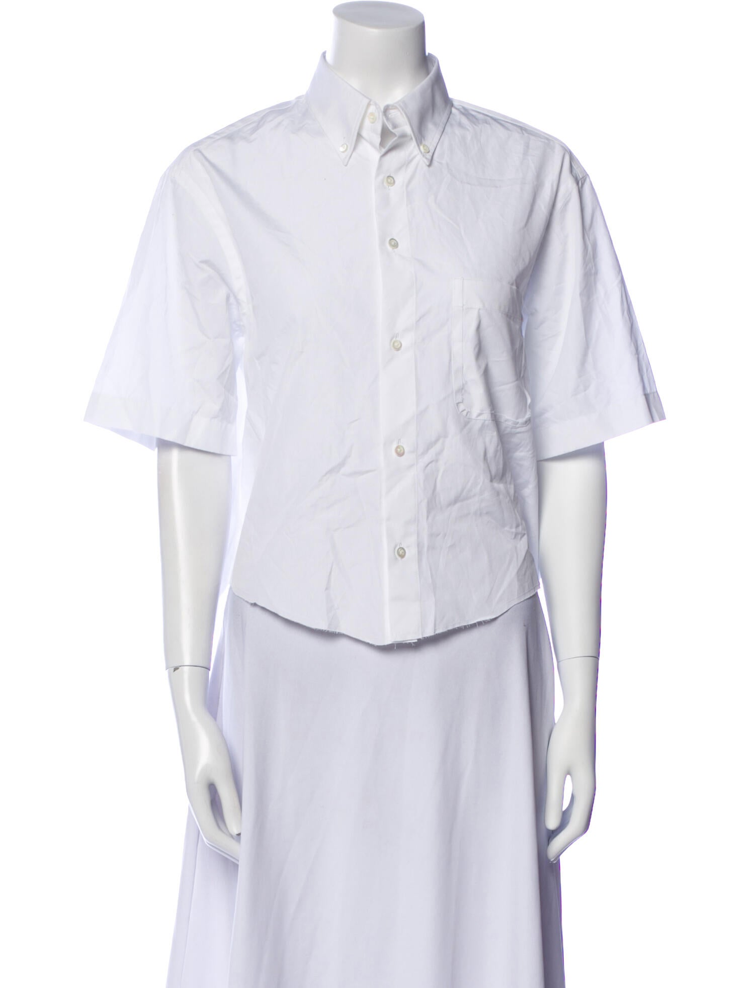 Maison Margiela 2025 Cropped Boxy Dress Shirt