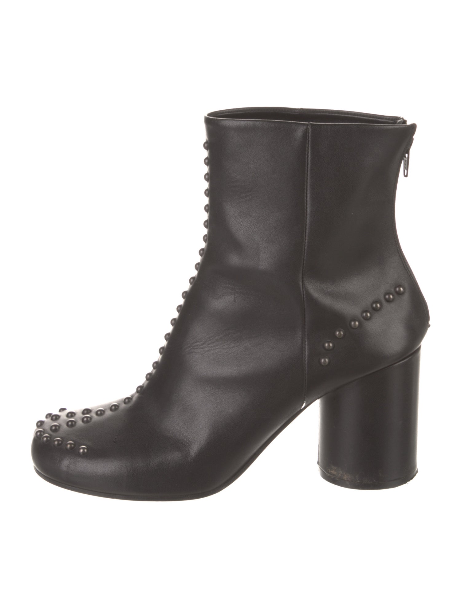 Maison Margiela Leather Studded Accents Boots