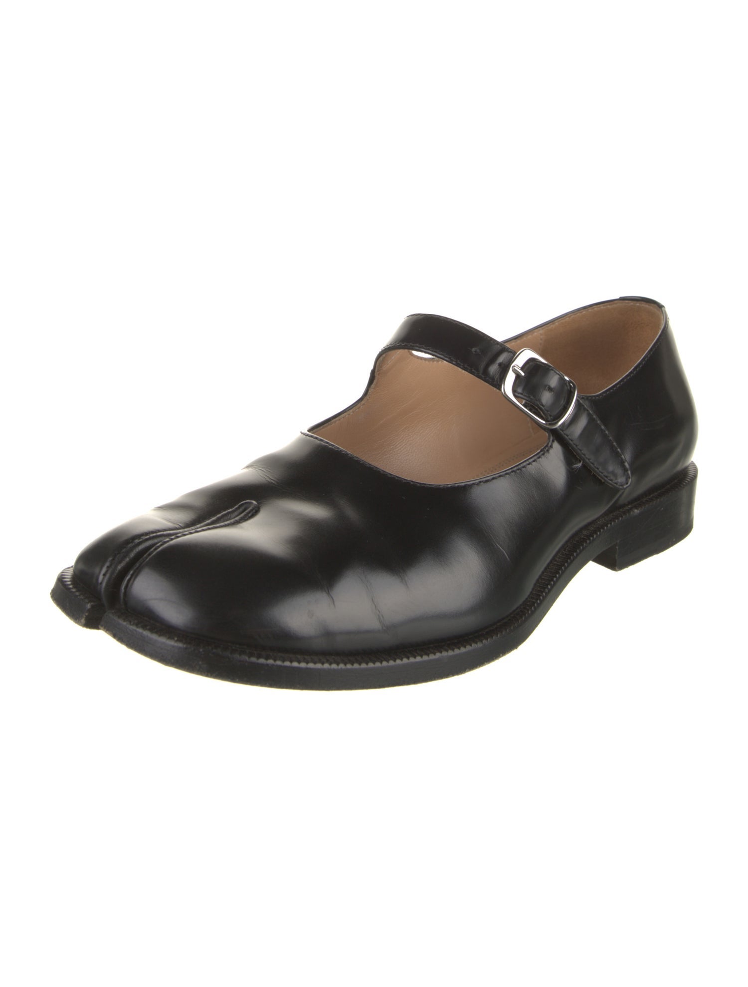 Maison Margiela Tabi Leather Mary Jane Flats