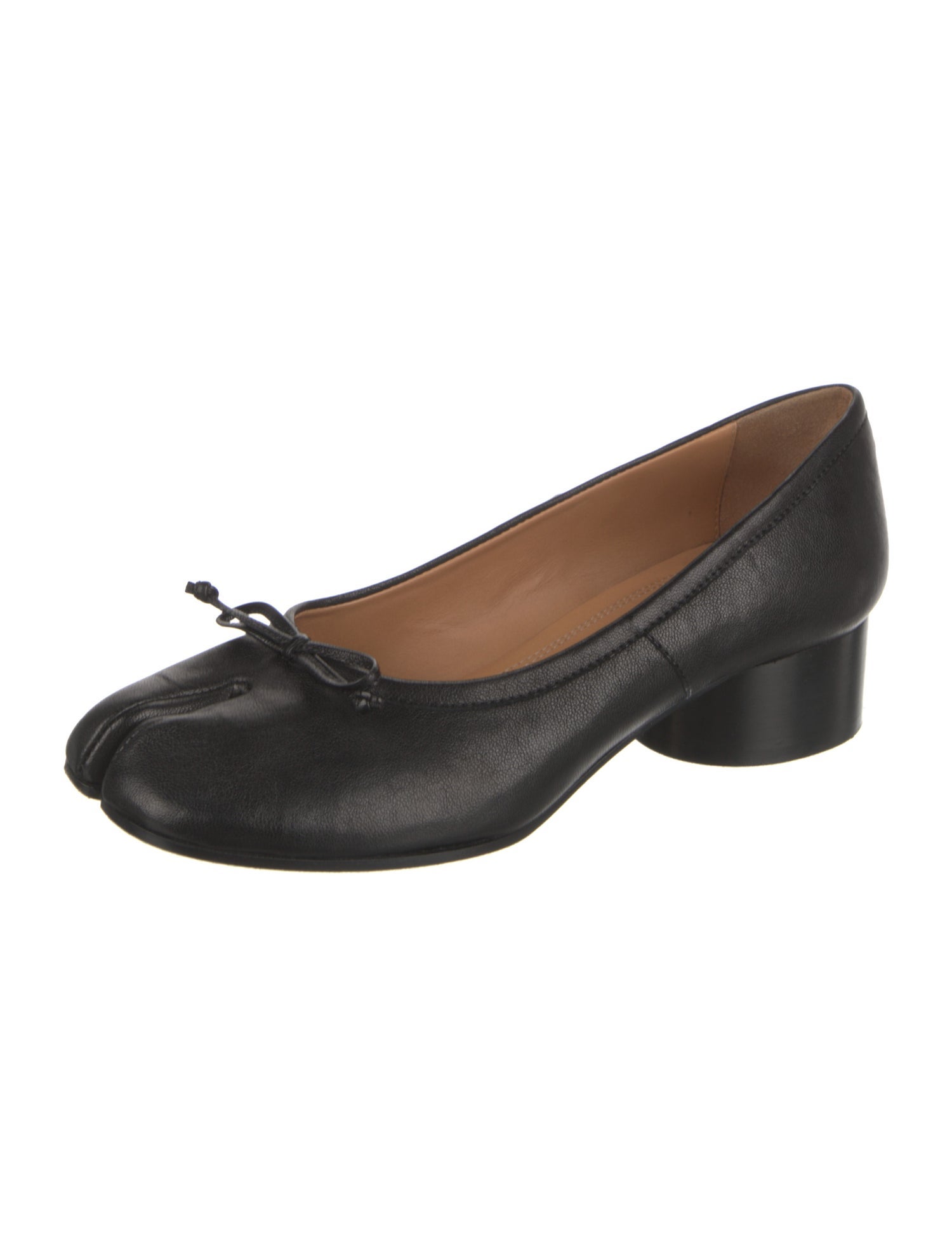 Maison Margiela Leather Bow Accents Pumps