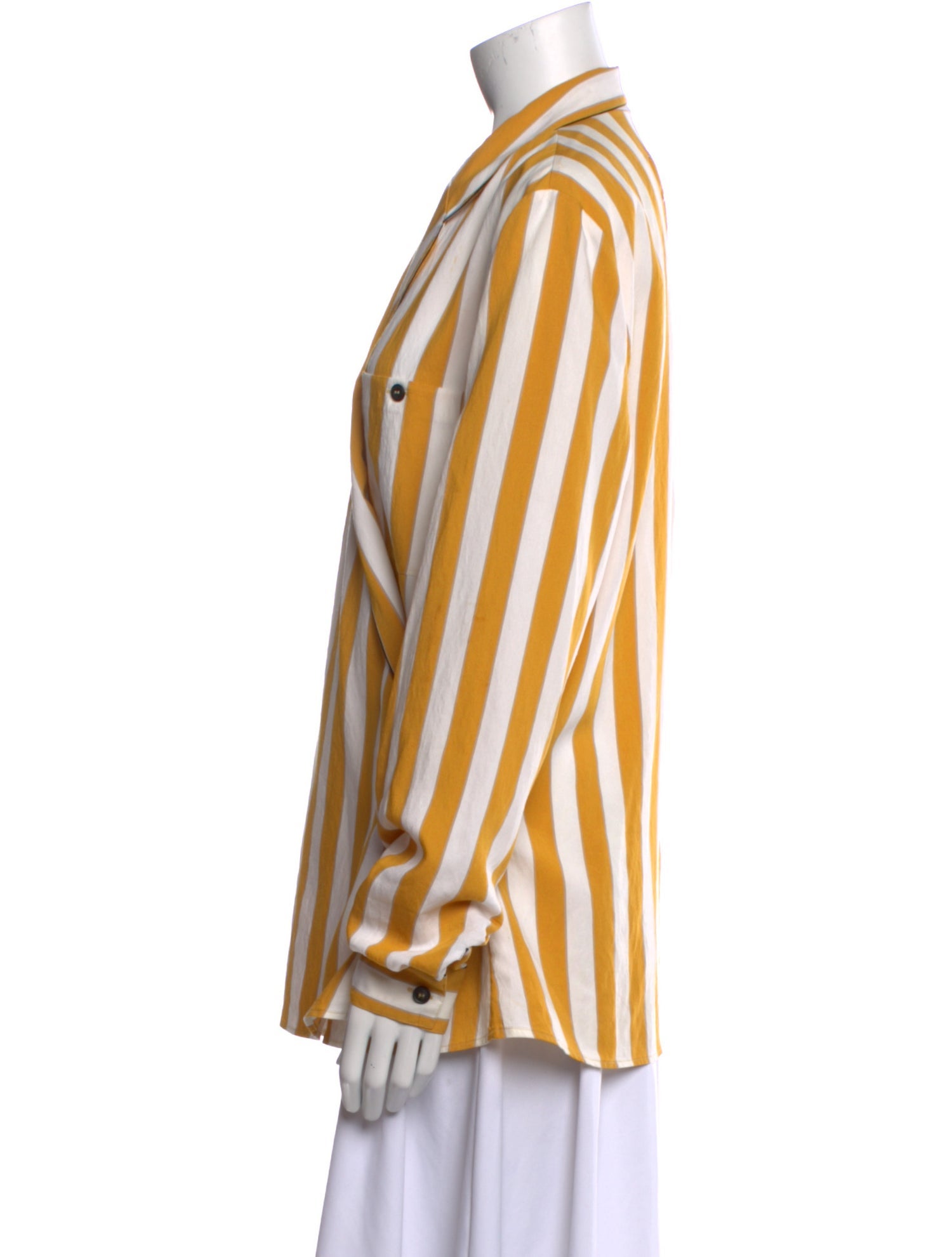 Maison Margiela 2018 Stripe Wrap Shirt Tunic