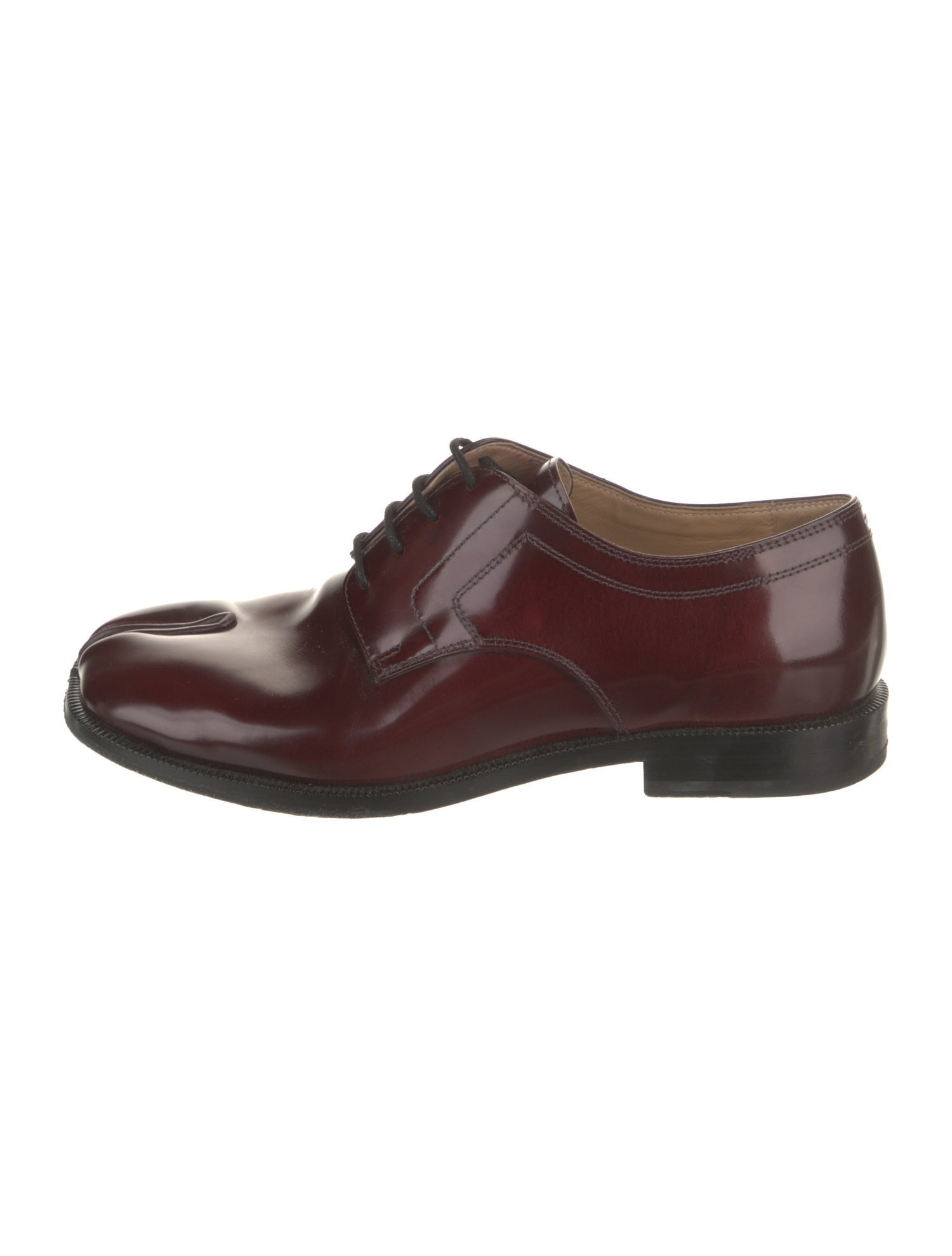 Maison Margiela Patent Leather Leather Trim Embellishment Oxfords