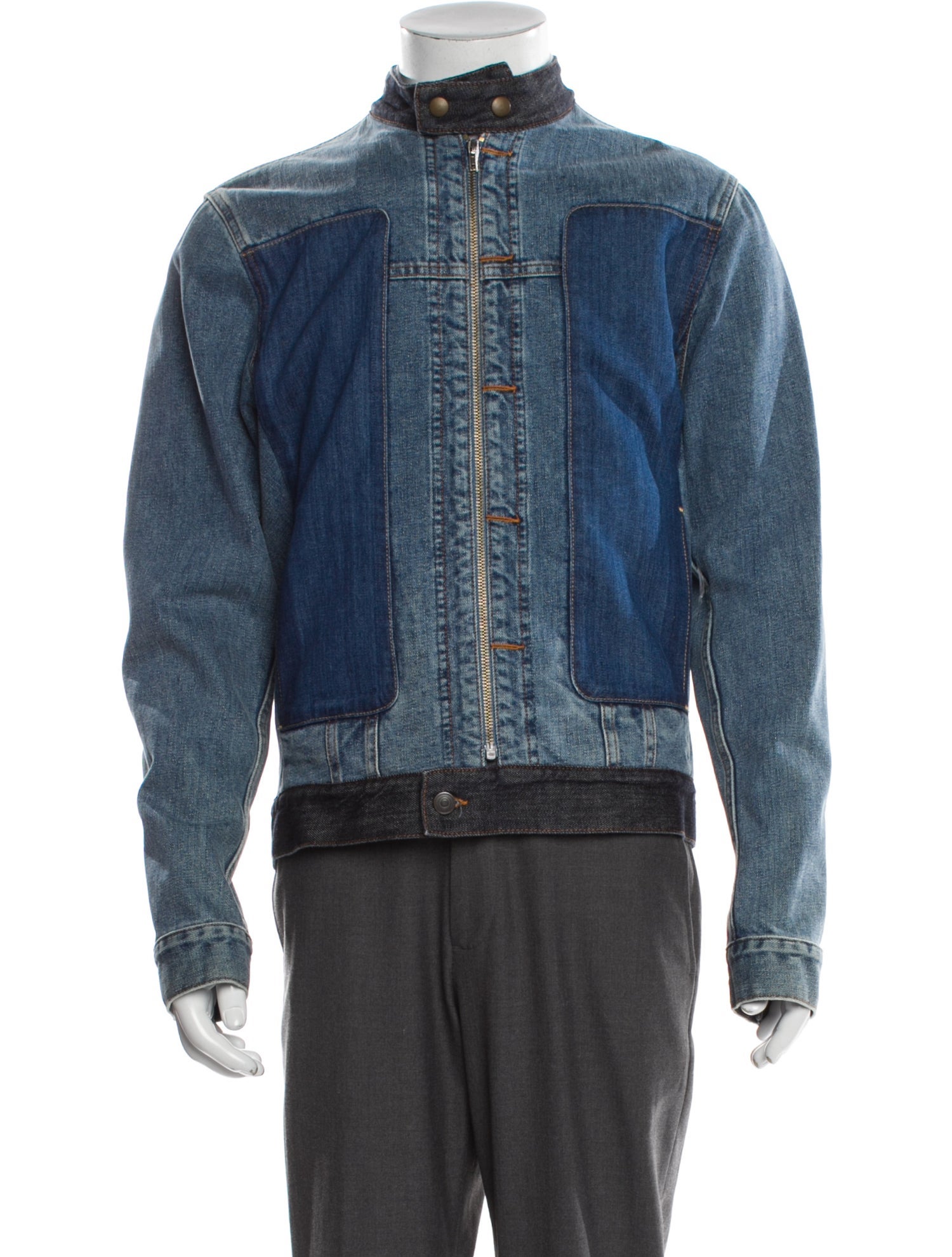 Maison Margiela 2012 Colorblock Pattern Denim Jacket w/ Tags