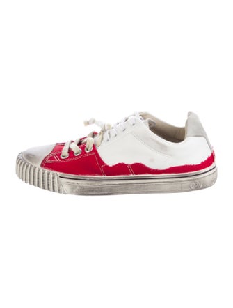 Maison Margiela Canvas Colorblock Pattern Sneakers