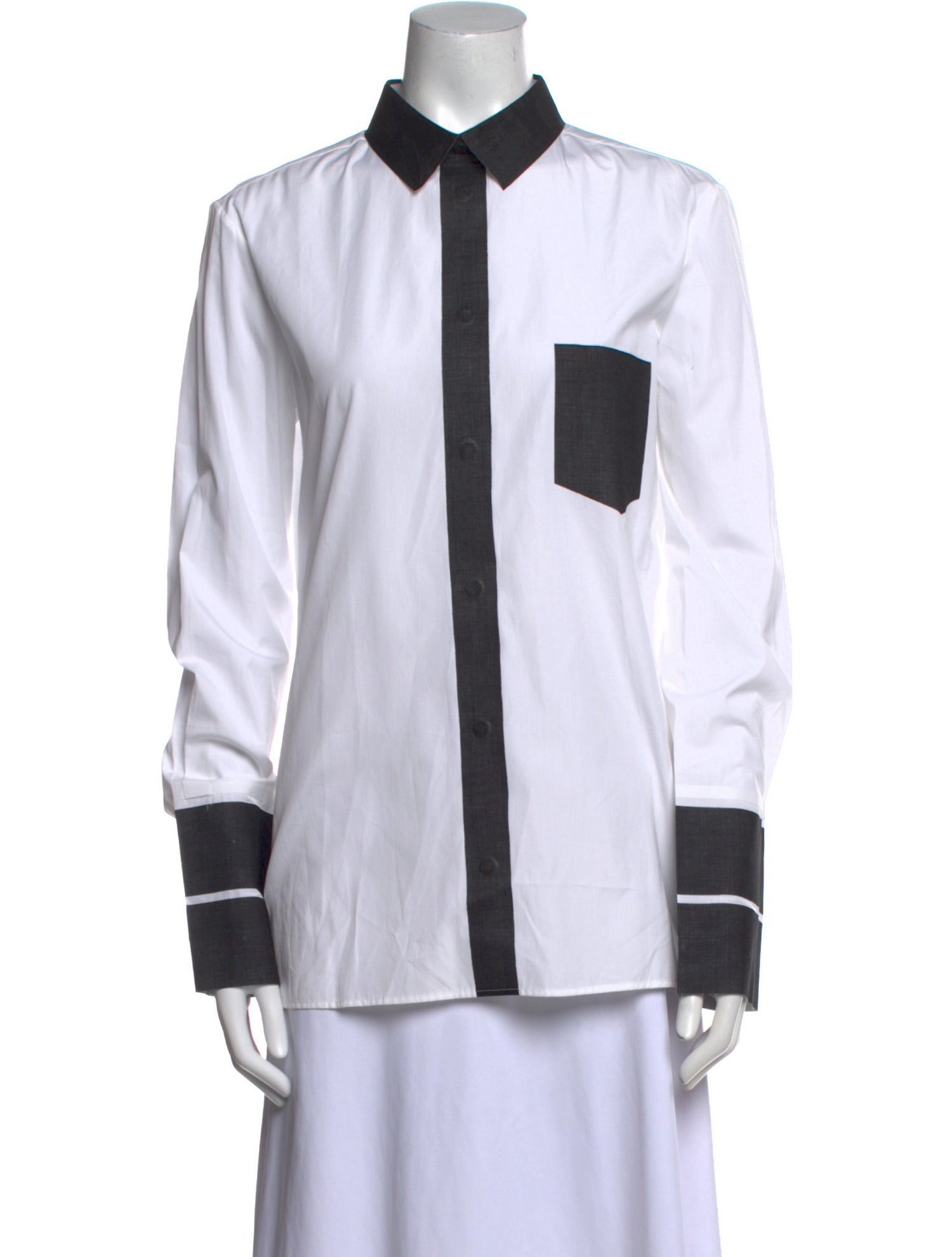 Maison Margiela 2016 Colorblock Pattern Button-Up Top