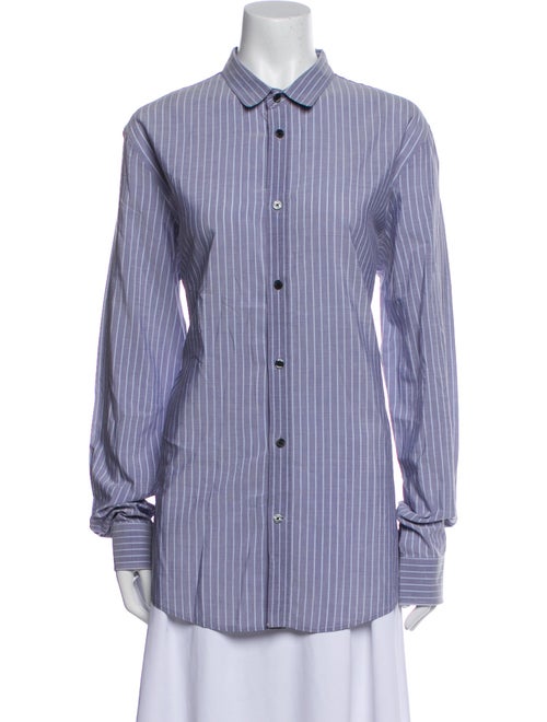 Maison Margiela Striped Long Sleeve Button-Up Top