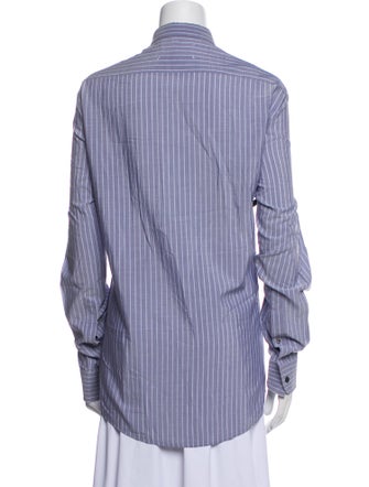 Maison Margiela Striped Long Sleeve Button-Up Top