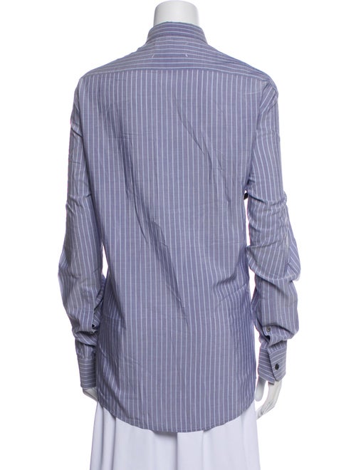 Maison Margiela Striped Long Sleeve Button-Up Top