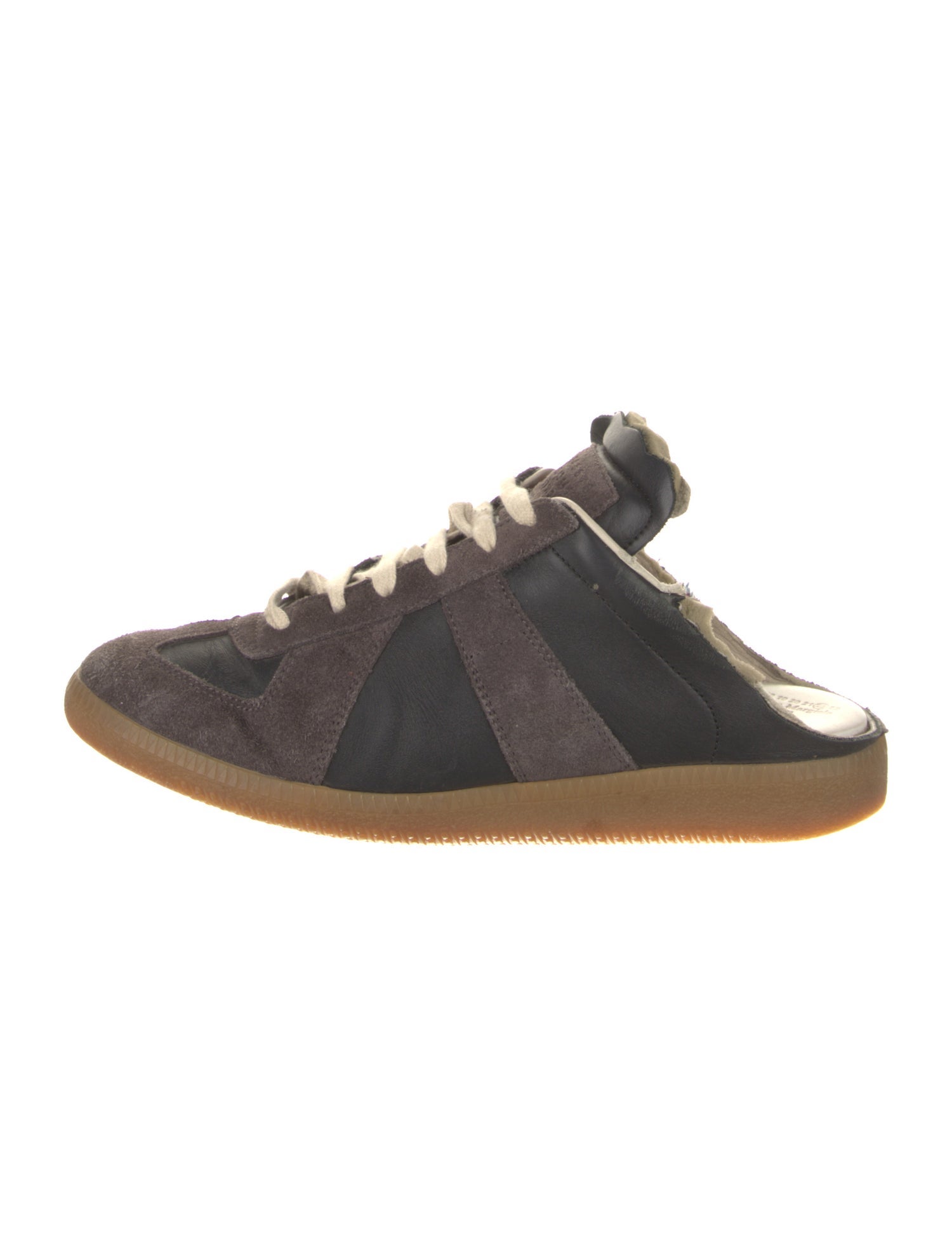 Maison Margiela Leather Colorblock Pattern Sneakers