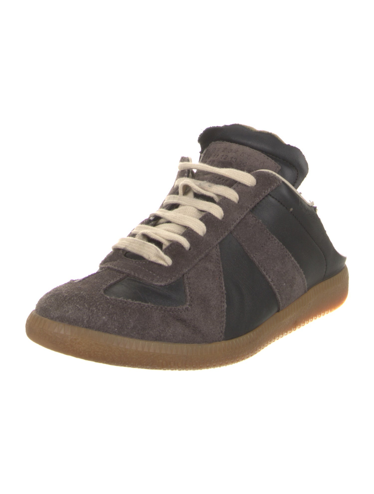 Maison Margiela Leather Colorblock Pattern Sneakers
