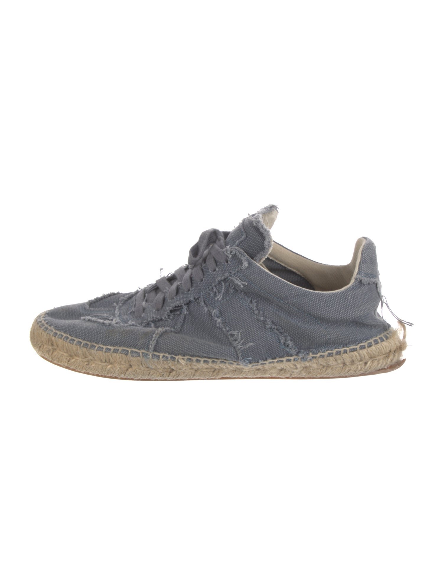 Maison Margiela Canvas Raw-Edge Trim Espadrille Sneakers