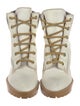 Maison Margiela Leather Colorblock Pattern Lace-Up Boots