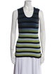 Maison Margiela Striped Scoop Neck Top