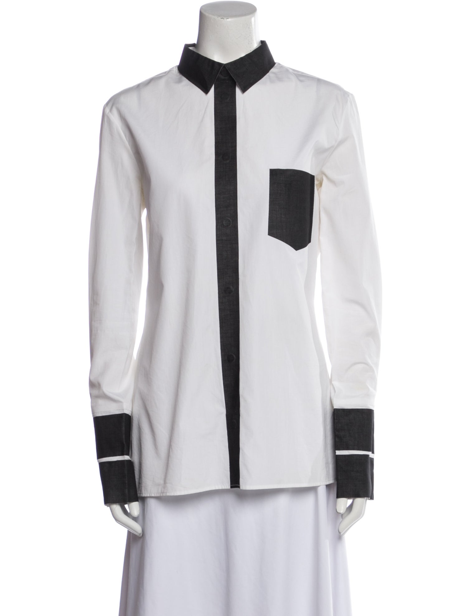 Maison Margiela 2016 Colorblock Pattern Button-Up Top