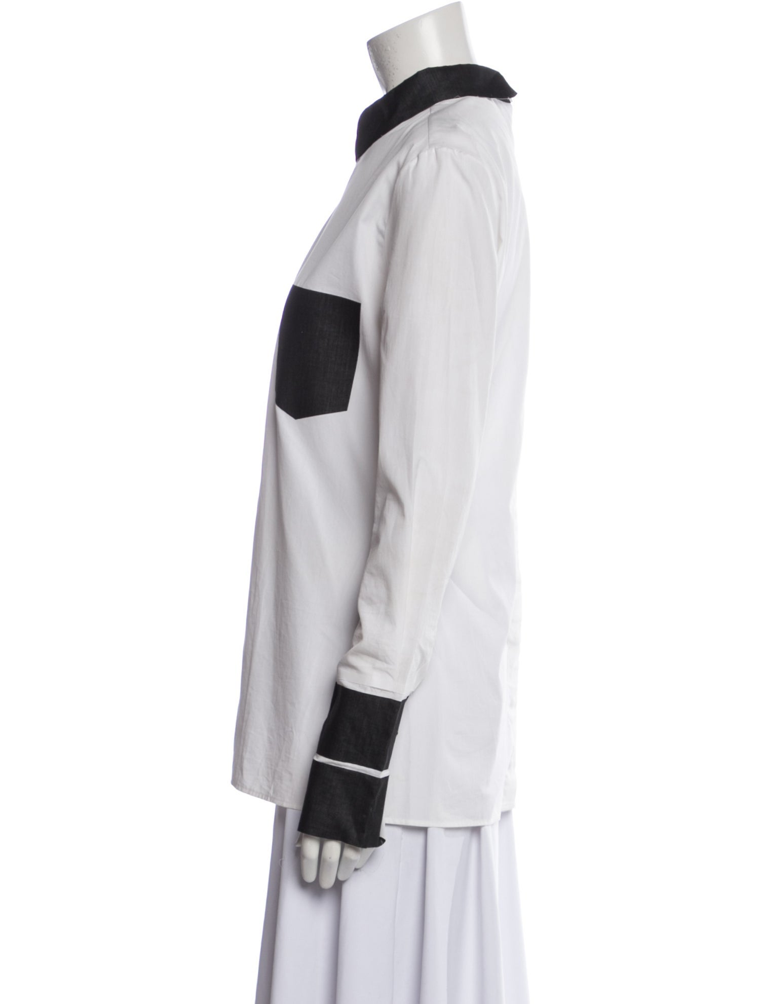 Maison Margiela 2016 Colorblock Pattern Button-Up Top