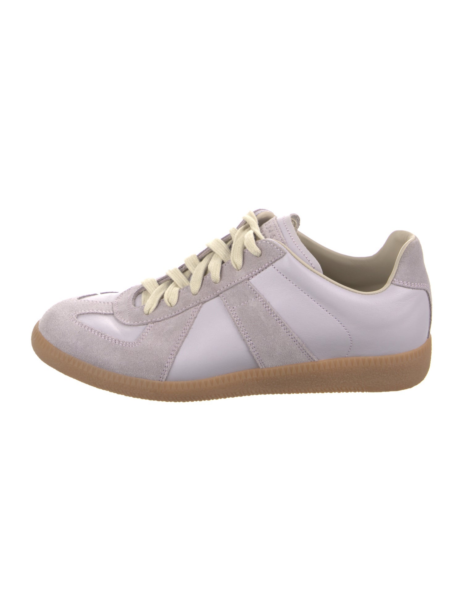 Maison Margiela Leather Colorblock Pattern Sneakers