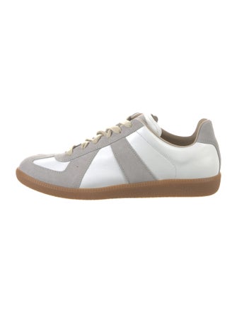 Maison Margiela Leather Colorblock Pattern Sneakers