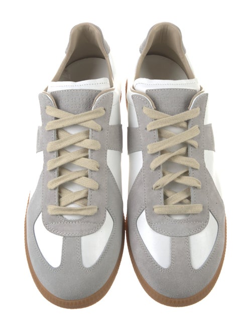 Maison Margiela Leather Colorblock Pattern Sneakers