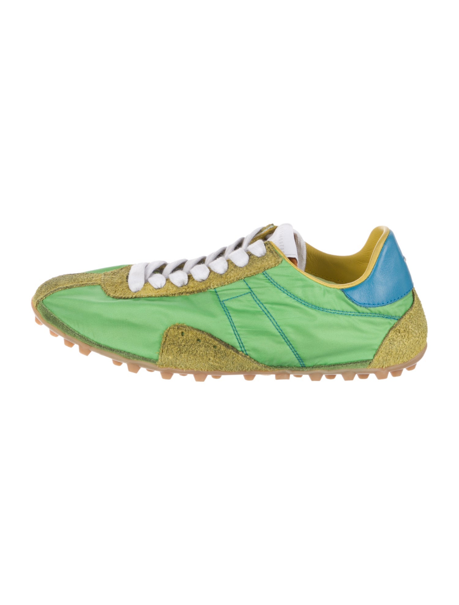 Maison Margiela Leather Colorblock Pattern Sneakers