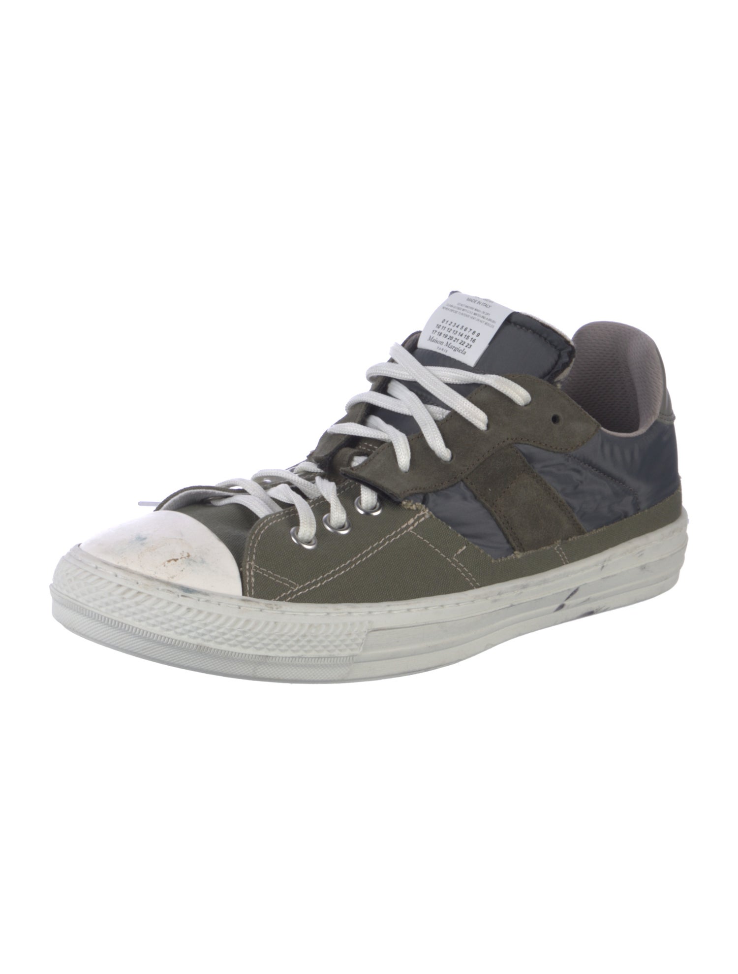 Maison Margiela Canvas Colorblock Pattern Sneakers