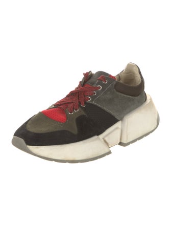 Maison Margiela Suede Colorblock Pattern Sneakers