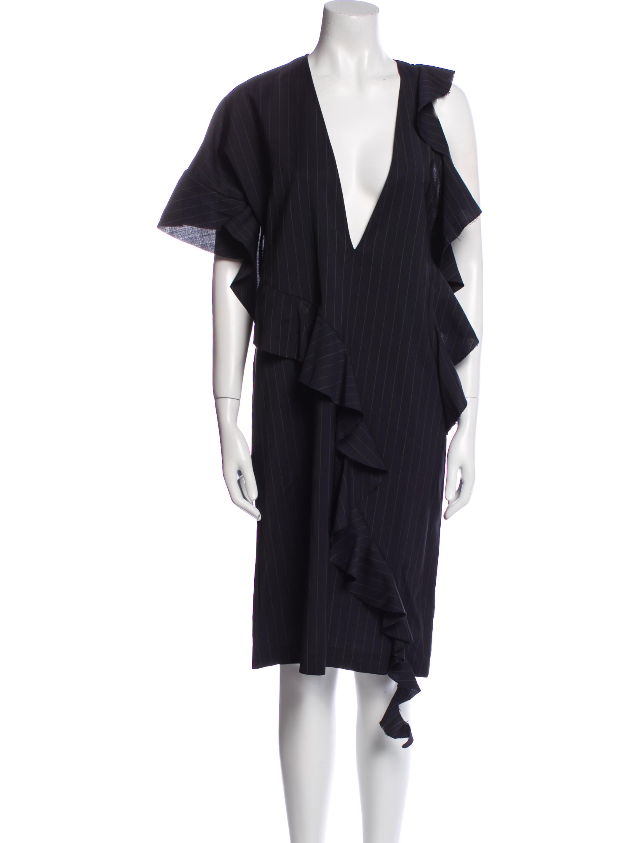 Maison Margiela Virgin Wool Knee-Length Dress