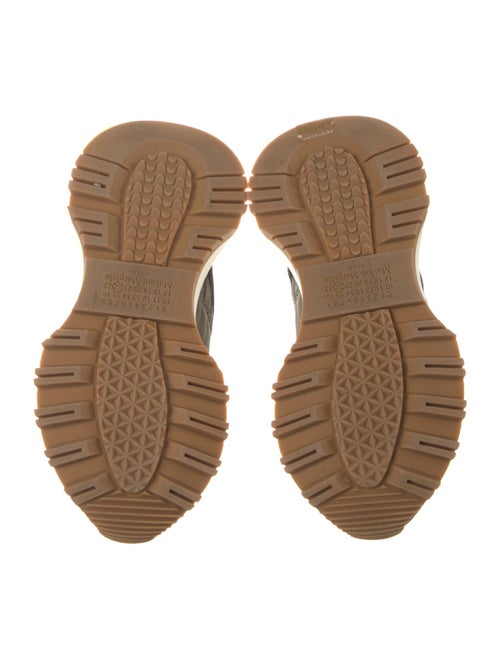 Maison Margiela Leather Raw-Edge Trim Sneakers