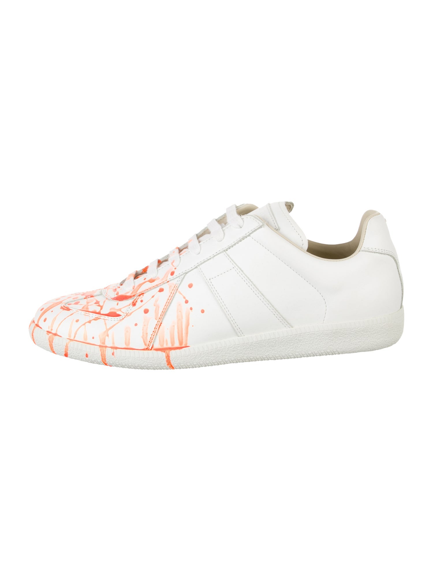 Maison Margiela Leather Printed Sneakers
