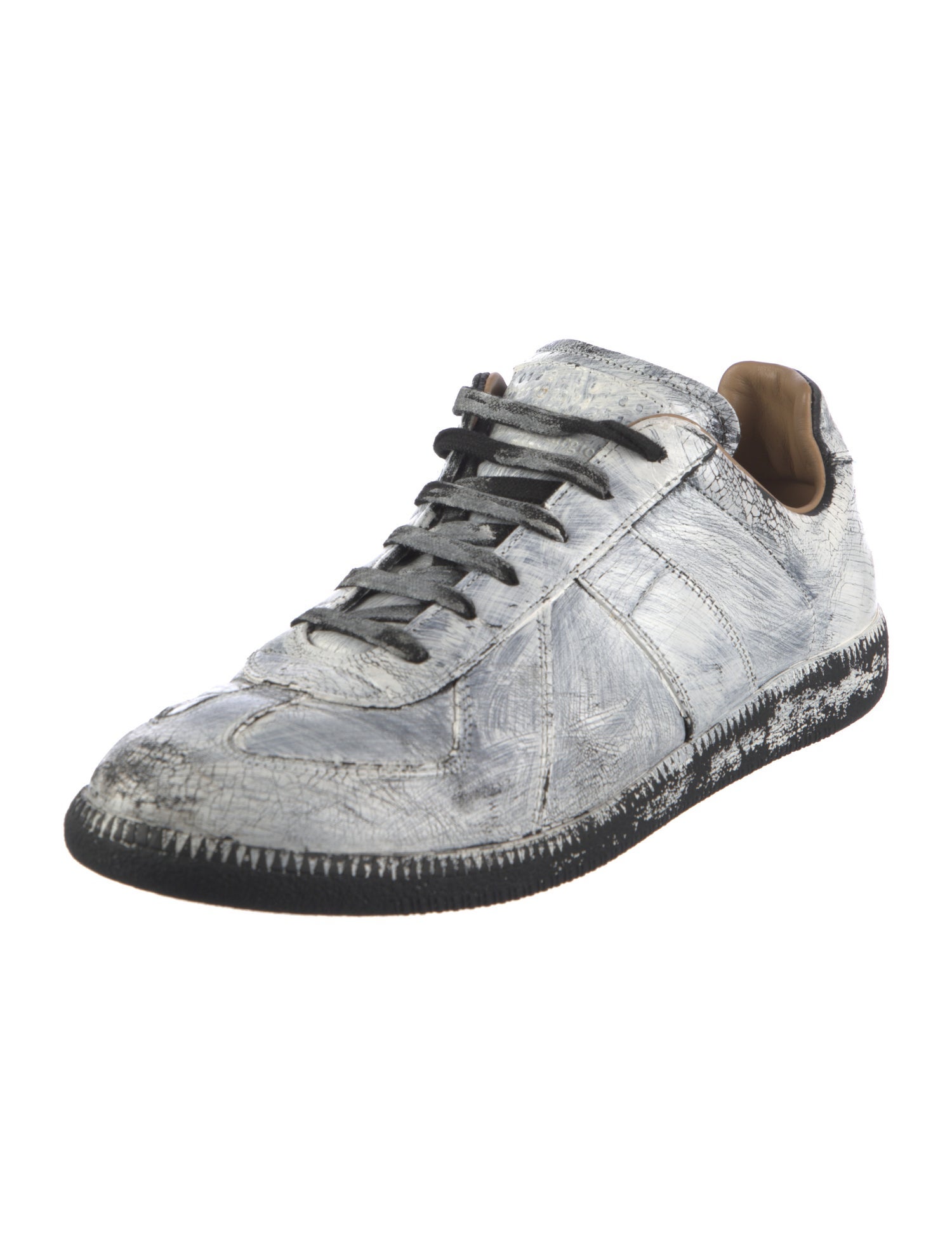 Maison Margiela Leather Printed Sneakers